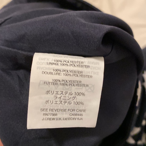 J. Crew navy pleated polyester skirt with white stars - Picture 8 of 8